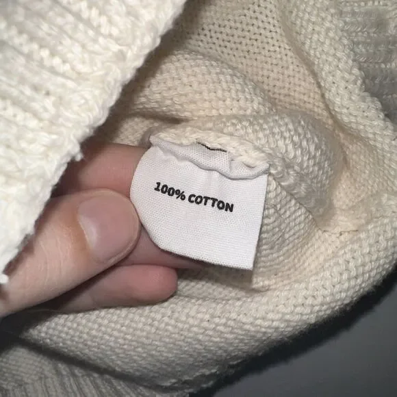 Lingua Franca Women’s Crochet Cotton Flower Tank Ivory Size Medium - Picture 5 of 5